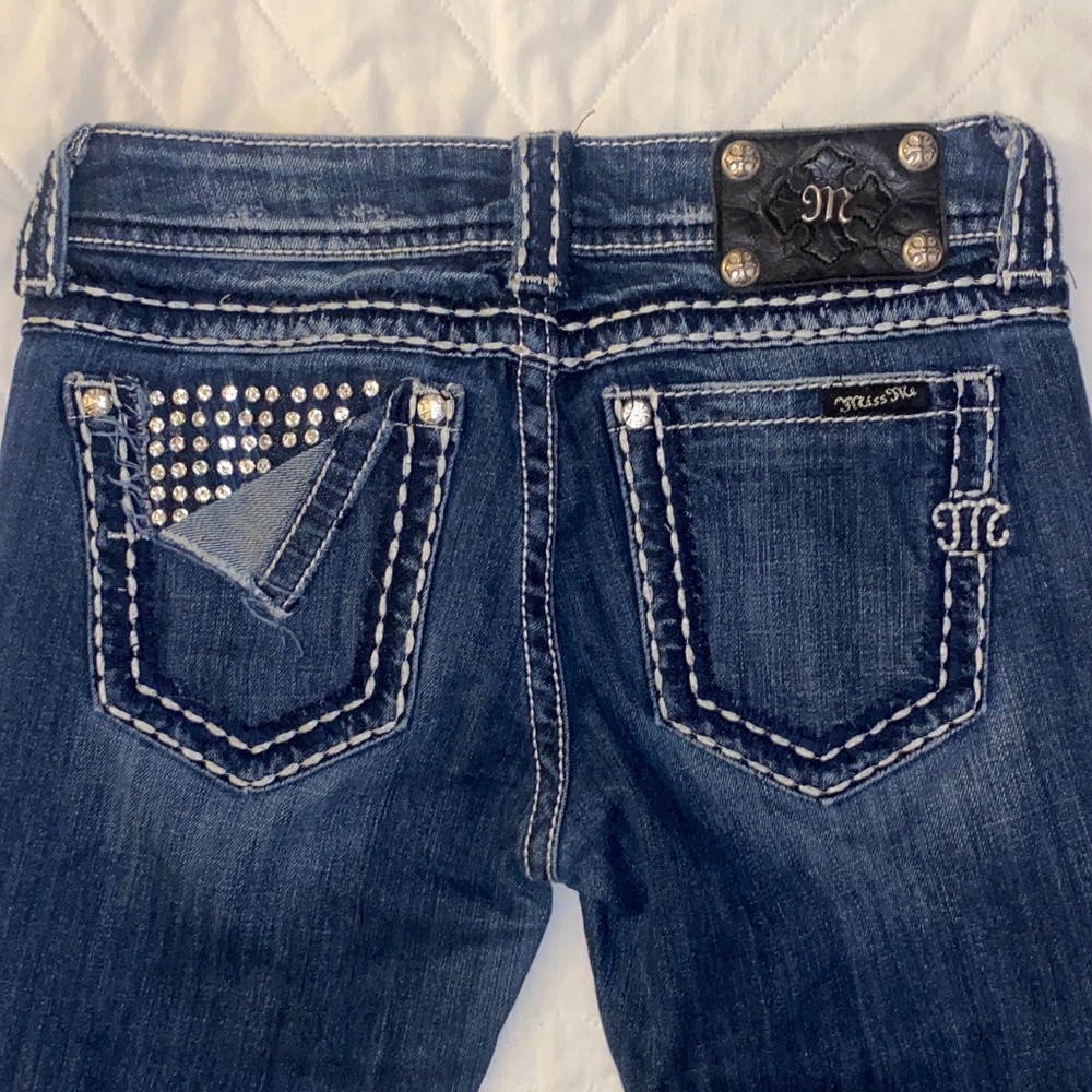 Miss Me Medium Wash Bootcut Jeans with Studded Back Pockets